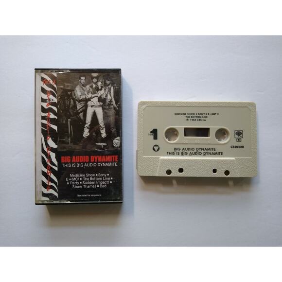 This Is Big Audio Dynamite Cassette Tape Album 1985 Mick Jones Of The Clash - Picture 3 of 3